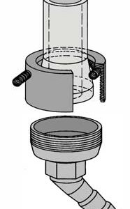 HWS-adapter, metal, for flexible metallic hose