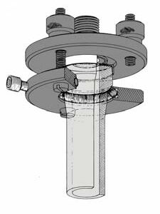HWS-adapter, metal, for flexible metallic hose with stay bolt