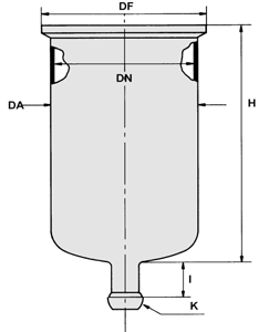 HWS-flat flange vessels type AA