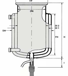HWS-flat flange vessels type ATAV