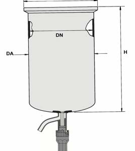 HWS-flat flange vessels type AV