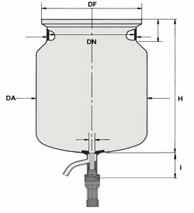 HWS-flat flange vessels type BV