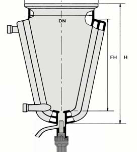 HWS-flat flange vessels type KTAV