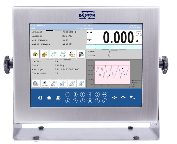 Roostevaba täppisplatvormkaal - Radwag HY10.HRP.H - Image 2